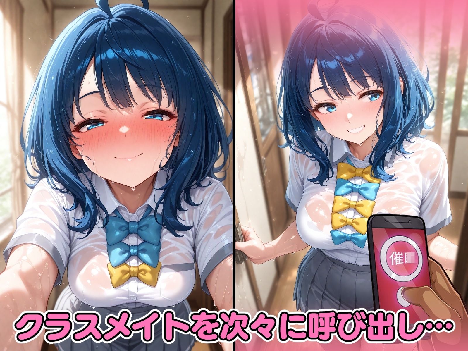 催◯アプリで完全支配 負けヒロイン達をぬるぬる孕ませックス 八〇見杏菜 焼〇檸檬 小〇知花 - サンプル画像 1