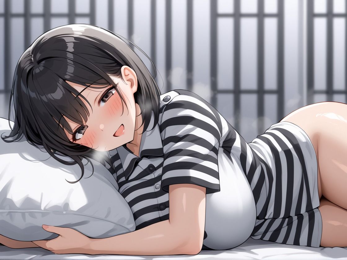 刑務所で女が一人しかいない...男囚人たちと禁断SEX - サンプル画像 1