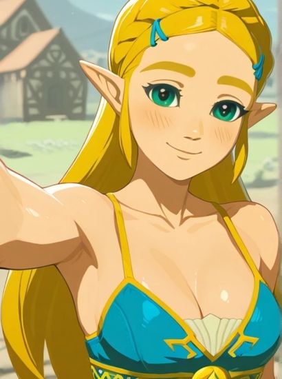 ゼルダの伝説のゼルダ姫から送られてきた自撮り写真 - サンプル画像 1