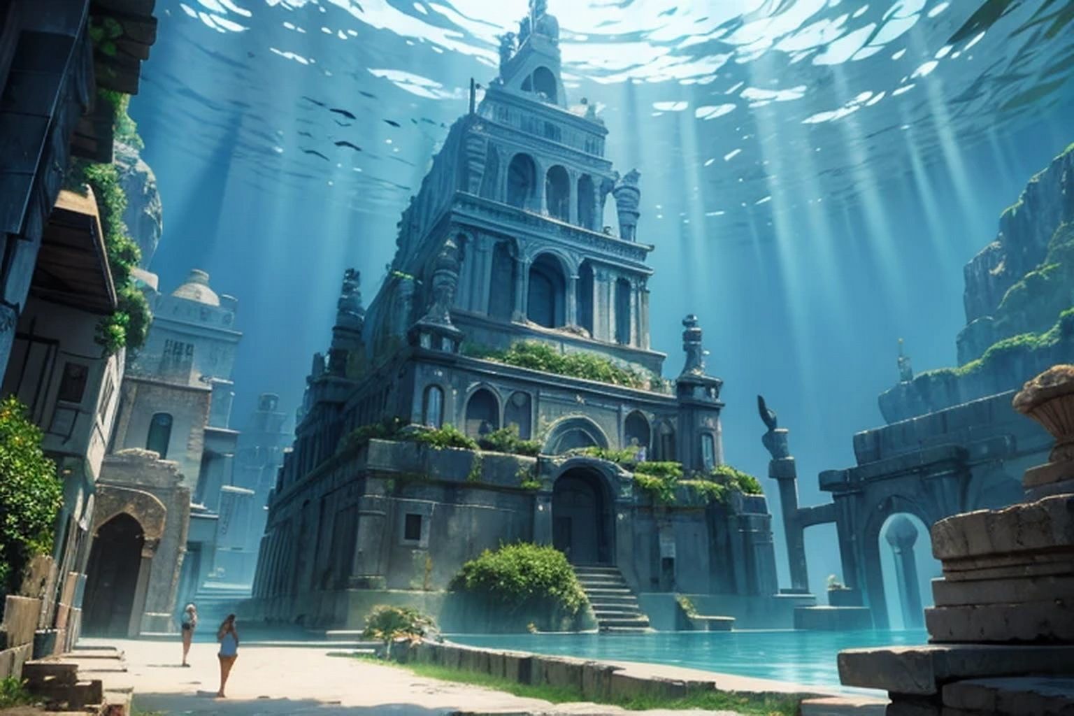 水没遺跡  背景素材 - サンプル画像 6