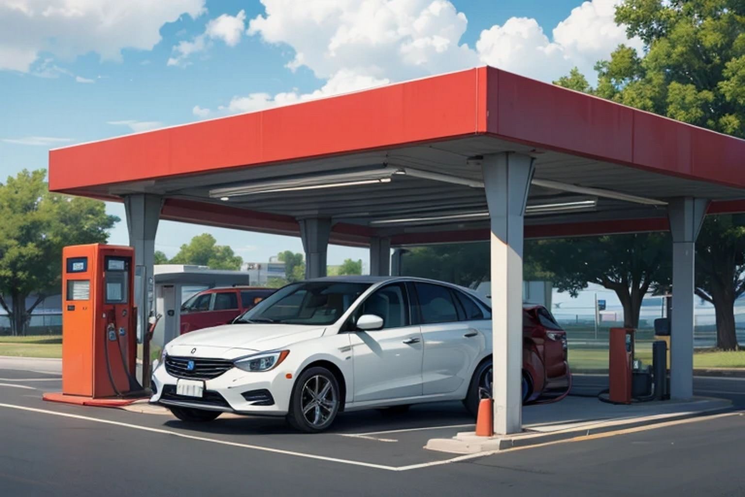 ガソリンスタンド  素材 - サンプル画像 1