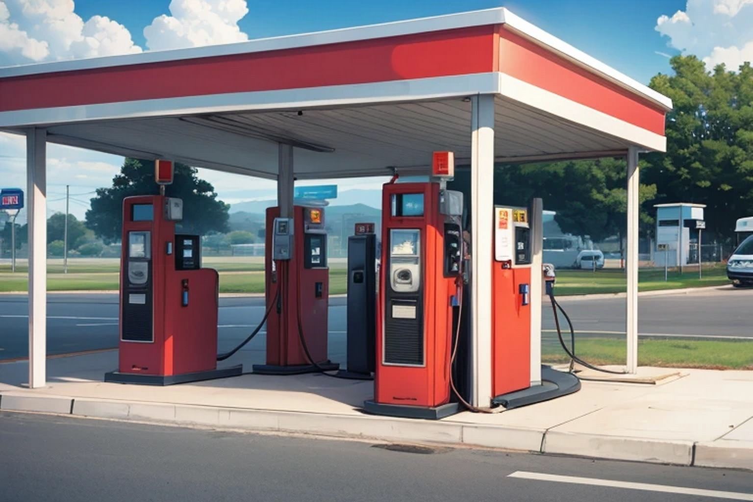 ガソリンスタンド  素材 - サンプル画像 3