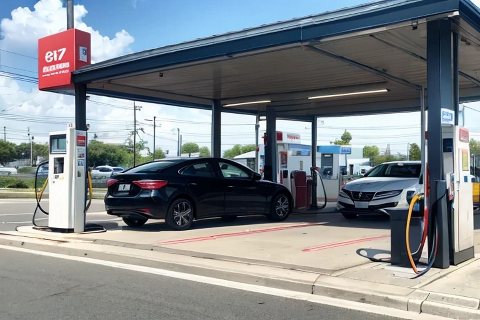 ガソリンスタンド  素材 - サンプル画像 4