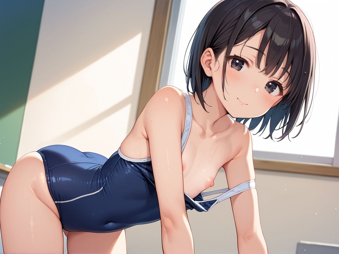 女子校生つるぺた水泳部〜コーチによる種付けレッスン〜 - サンプル画像 1