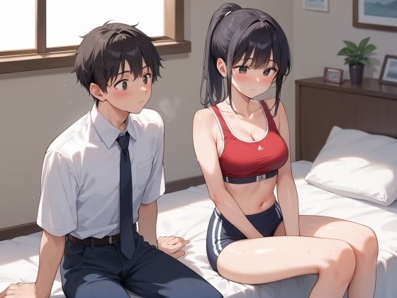 濡れやすいスポーツ女子のキツマンで膣絞りされた - サンプル画像 1
