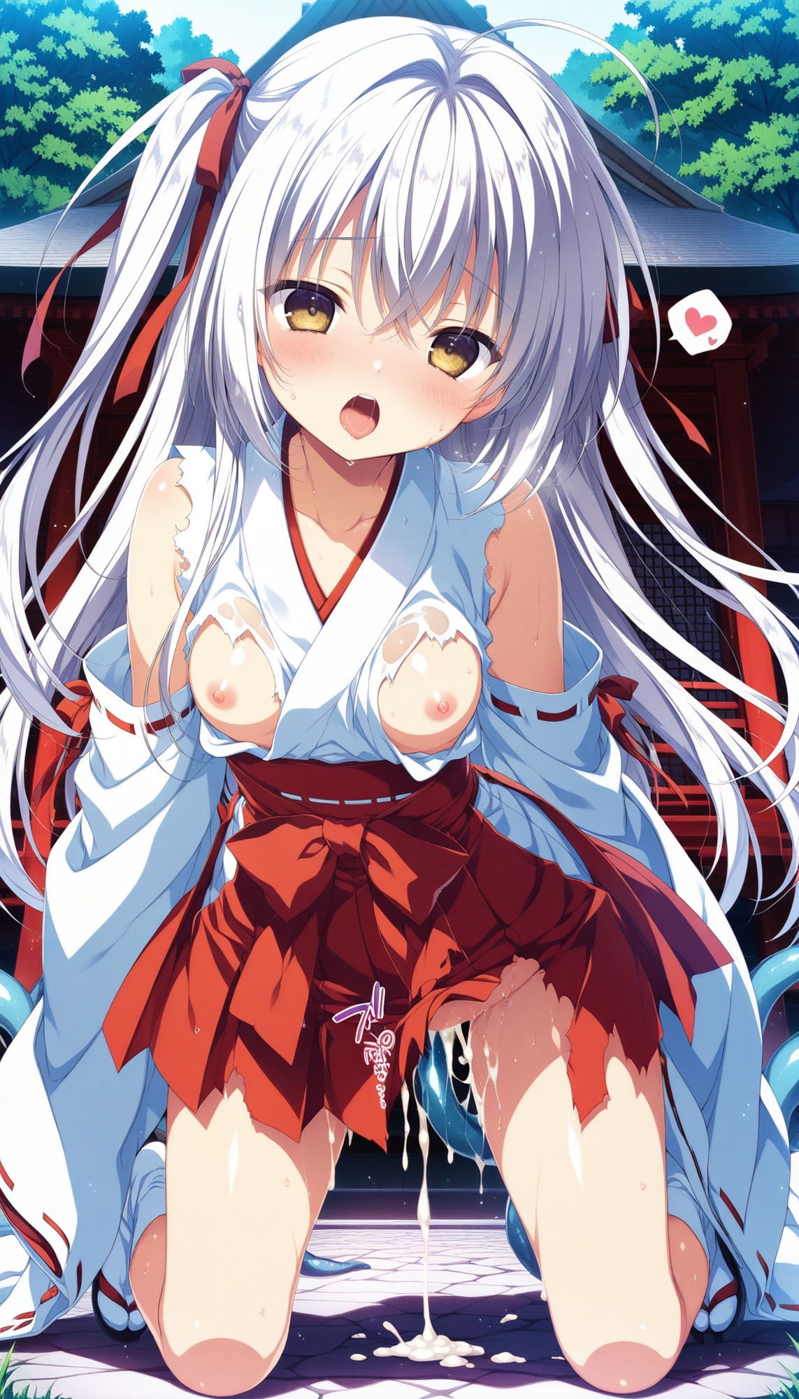 触手に囚われた少女達-mini- 〜巫女編〜 Vol.1 - サンプル画像 8