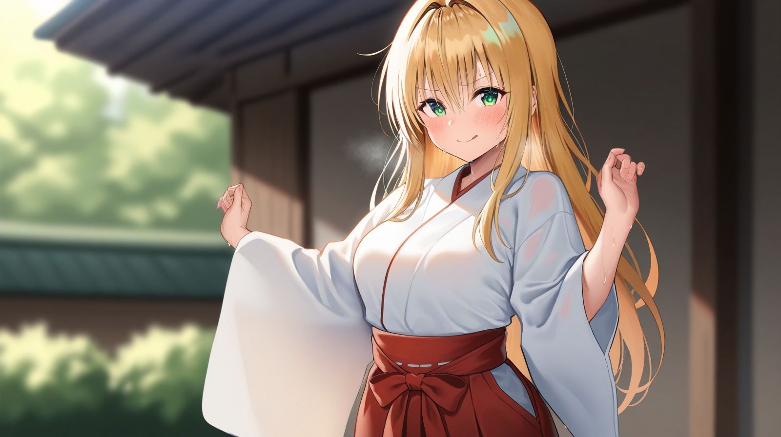 【Part1】ヤリマン巫女のお清め 「肉棒のけがれを私にちょーだい」 - サンプル画像 1