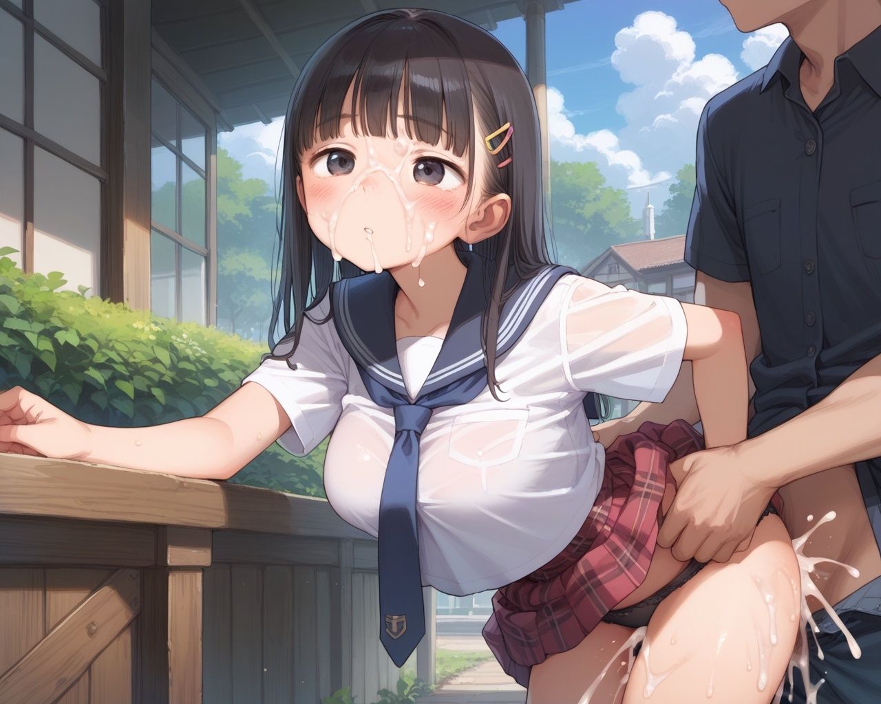 ロリ巨乳彼女達 NTR性活 絶倫同級生にぶりゅぶりゅ精子を逆流中出しされ続けて快楽に堕ちていき、僕の前でアへ顔絶頂を繰り返す僕のロリ巨乳彼女 - サンプル画像 9