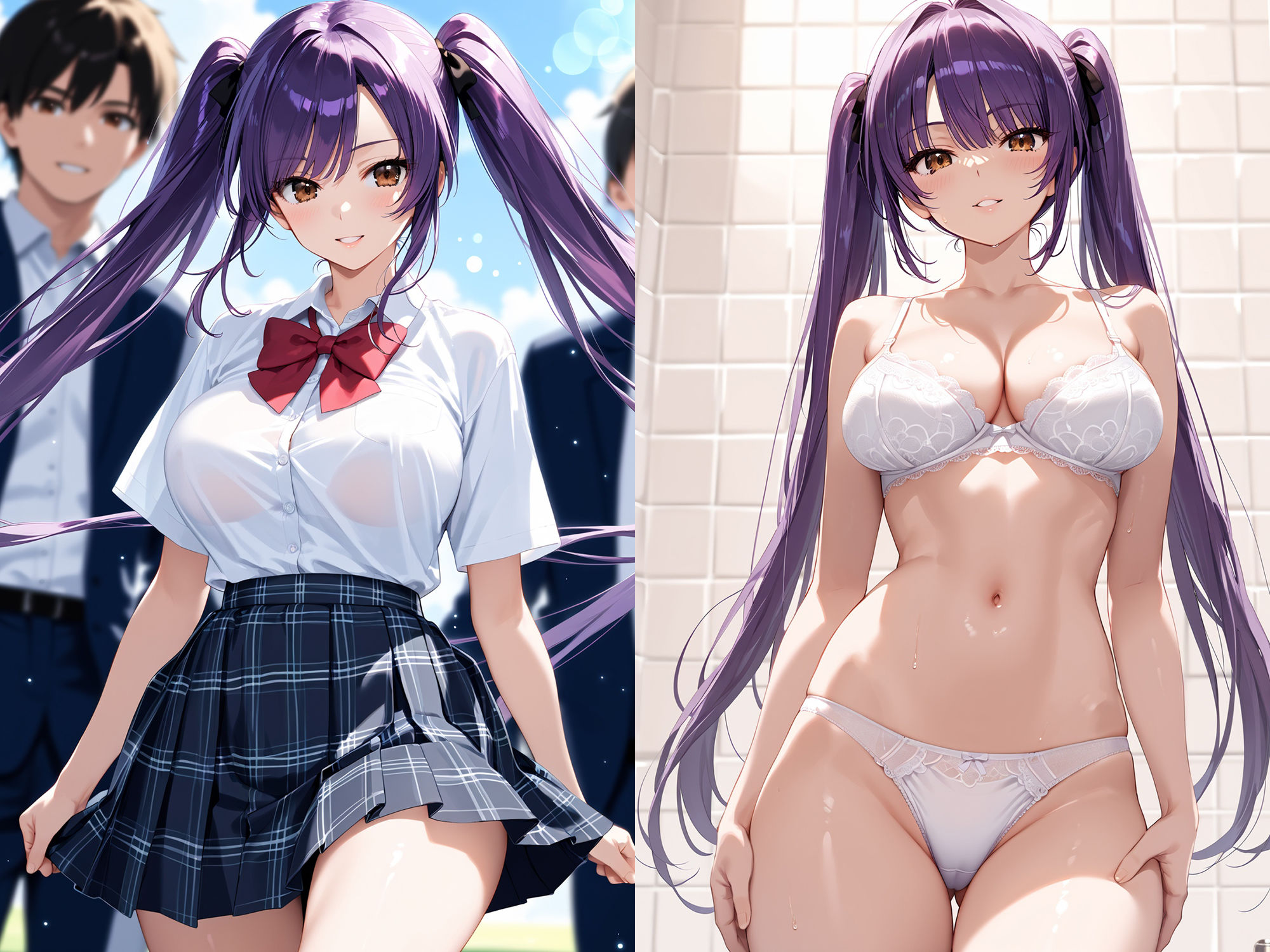 名門！ばくにゅう女子マネの性処理管理術【ツインテール編】 - サンプル画像 2