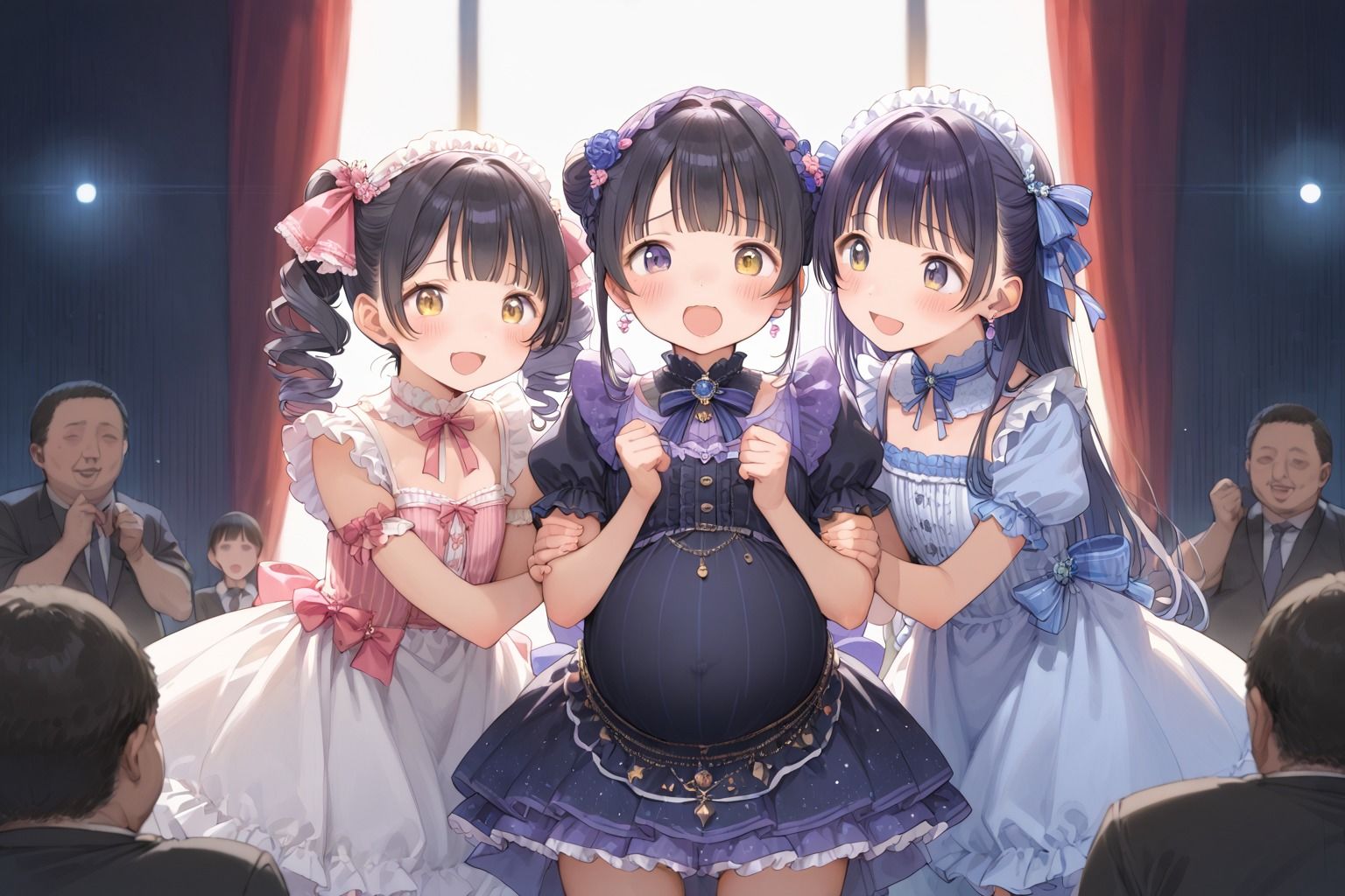 少女アイドルグループ孕ませ大乱交 - サンプル画像 1