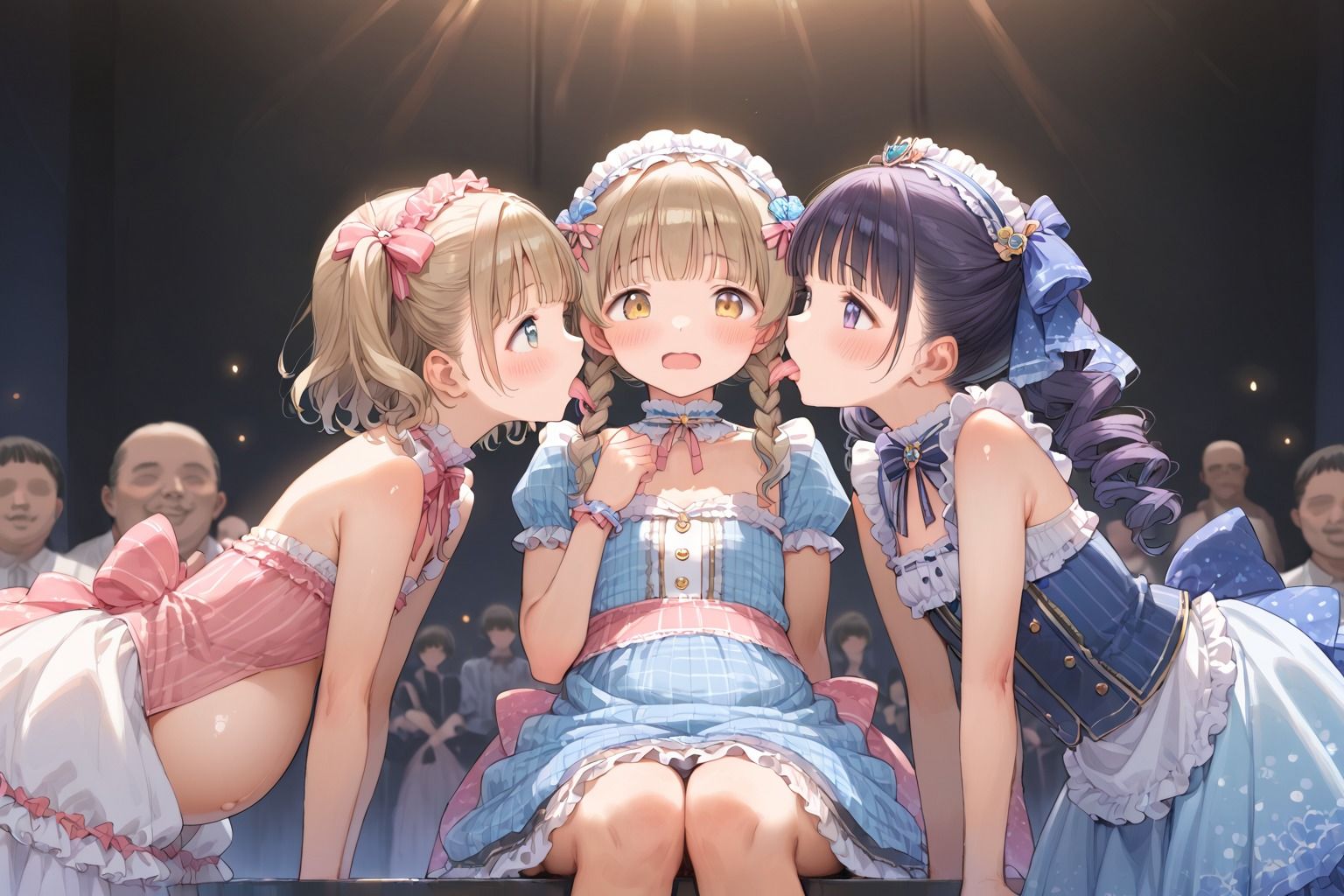 少女アイドルグループ孕ませ大乱交 - サンプル画像 2