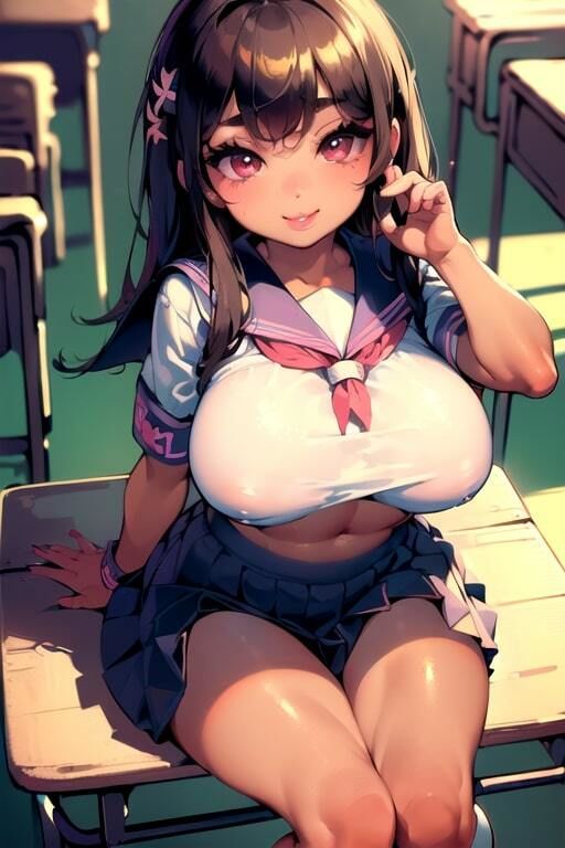 AIグラビアCG集 爆乳メス〇キ学園 - サンプル画像 3