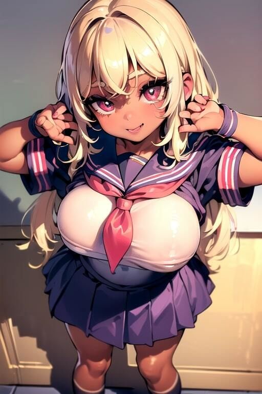 AIグラビアCG集 爆乳メス〇キ学園 - サンプル画像 4
