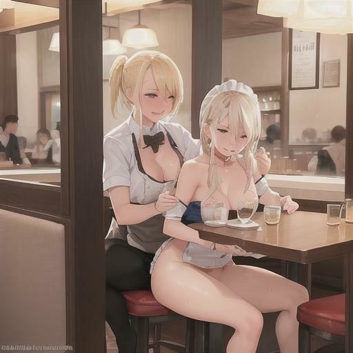 エロバイトテロJ系inレストラン  金髪ちゃん編 - サンプル画像 1
