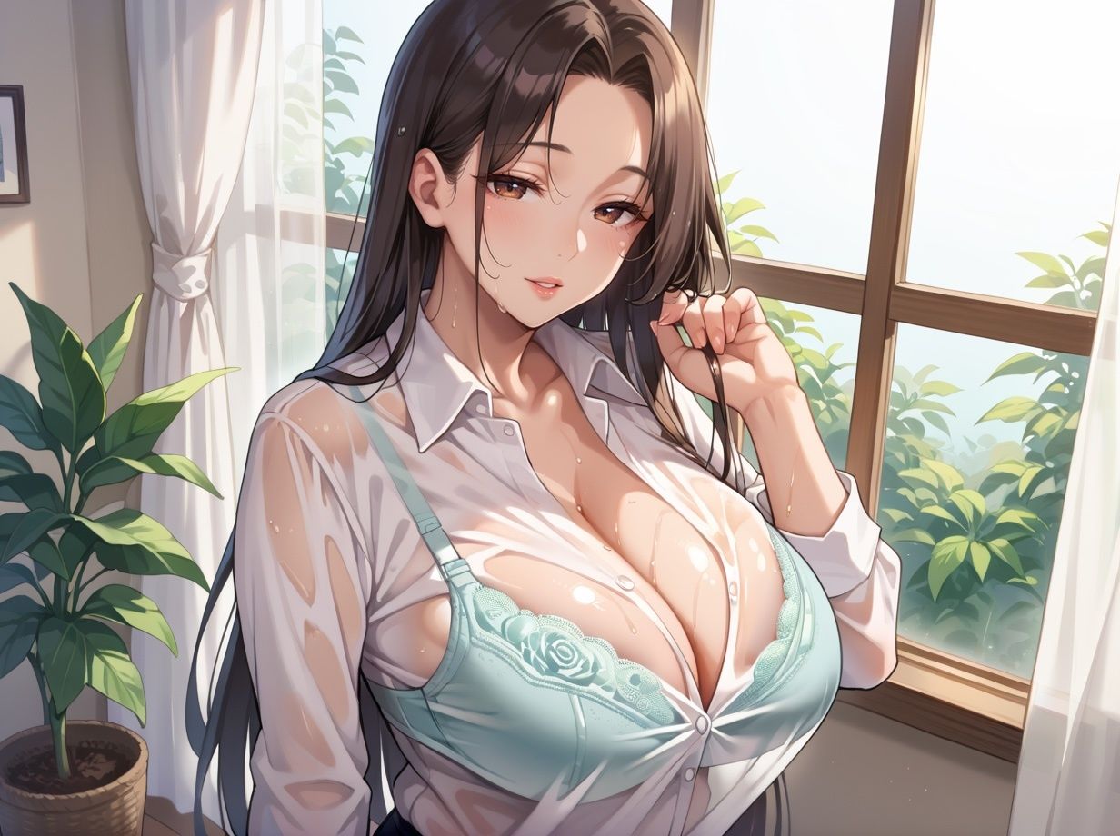 爆乳美女が雨に濡れてたから、持ち帰りセックスした - サンプル画像 1