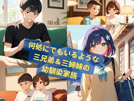 三姉妹と三兄弟のNTR×2性活 - サンプル画像 1