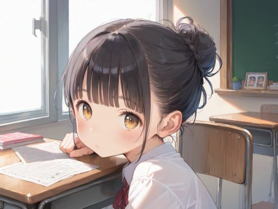巨乳ロリっ子の居残り性活 - サンプル画像 1