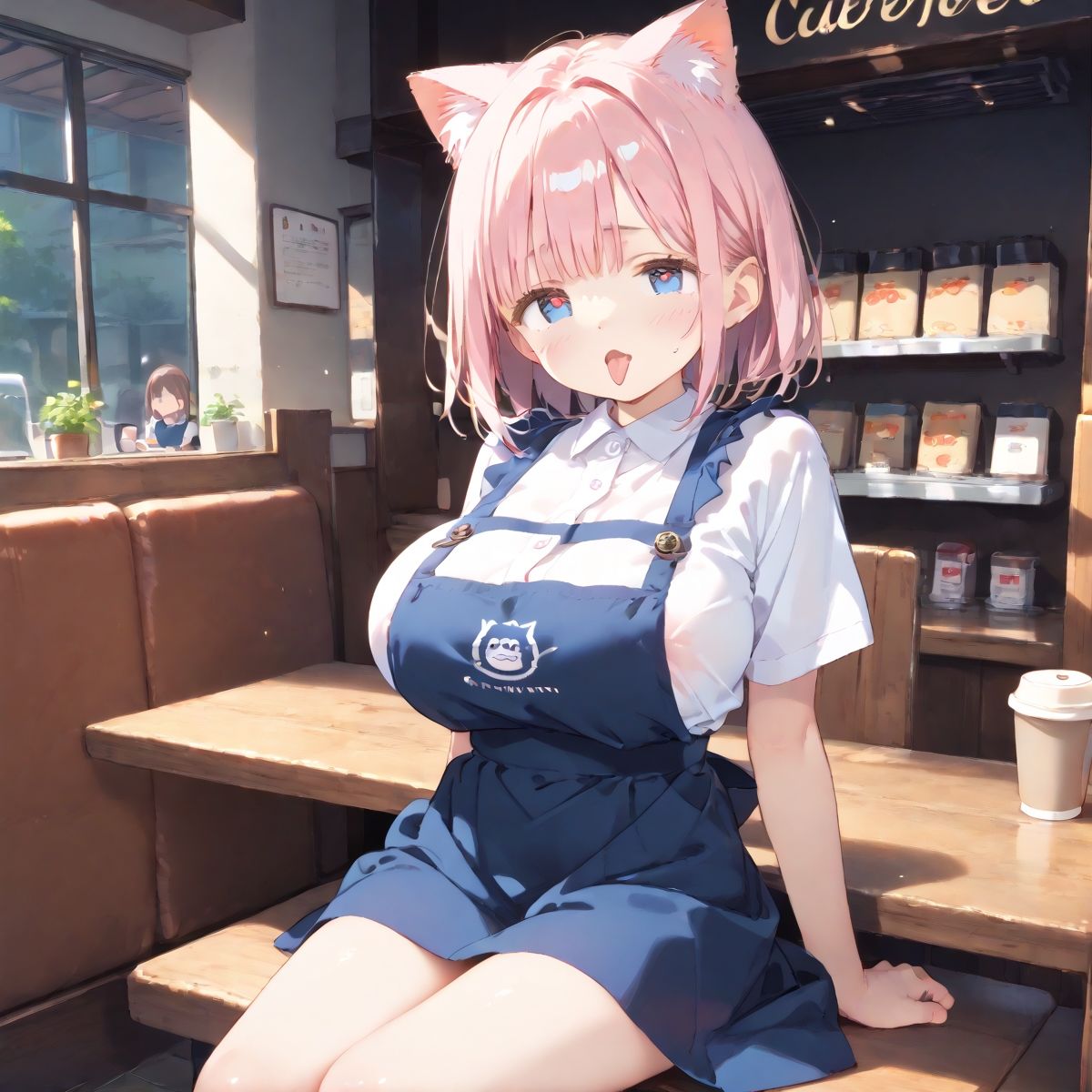【PART1】猫カフェに行ったら猫耳っ娘のいちゃらぶ接客に沼った - サンプル画像 1