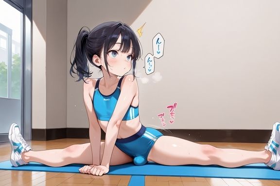 ヨガ中にエッチな事をする男の娘 - サンプル画像 2