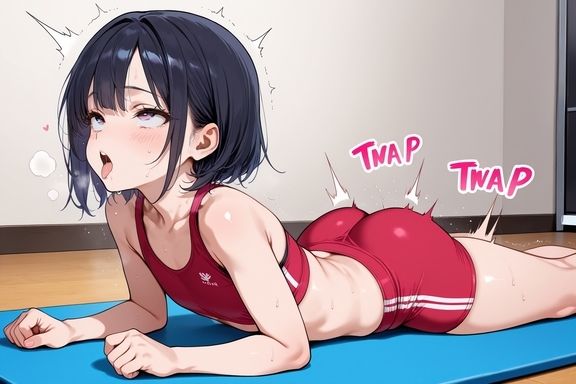 ヨガ中にエッチな事をする男の娘 - サンプル画像 3