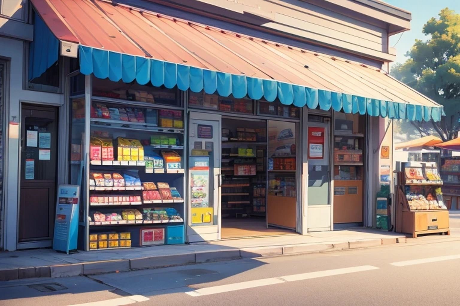 スーパー・コンビニ  背景素材 - サンプル画像 4