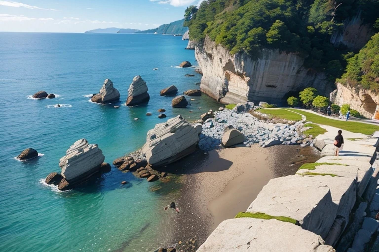 岩場・崖  背景素材 - サンプル画像 1