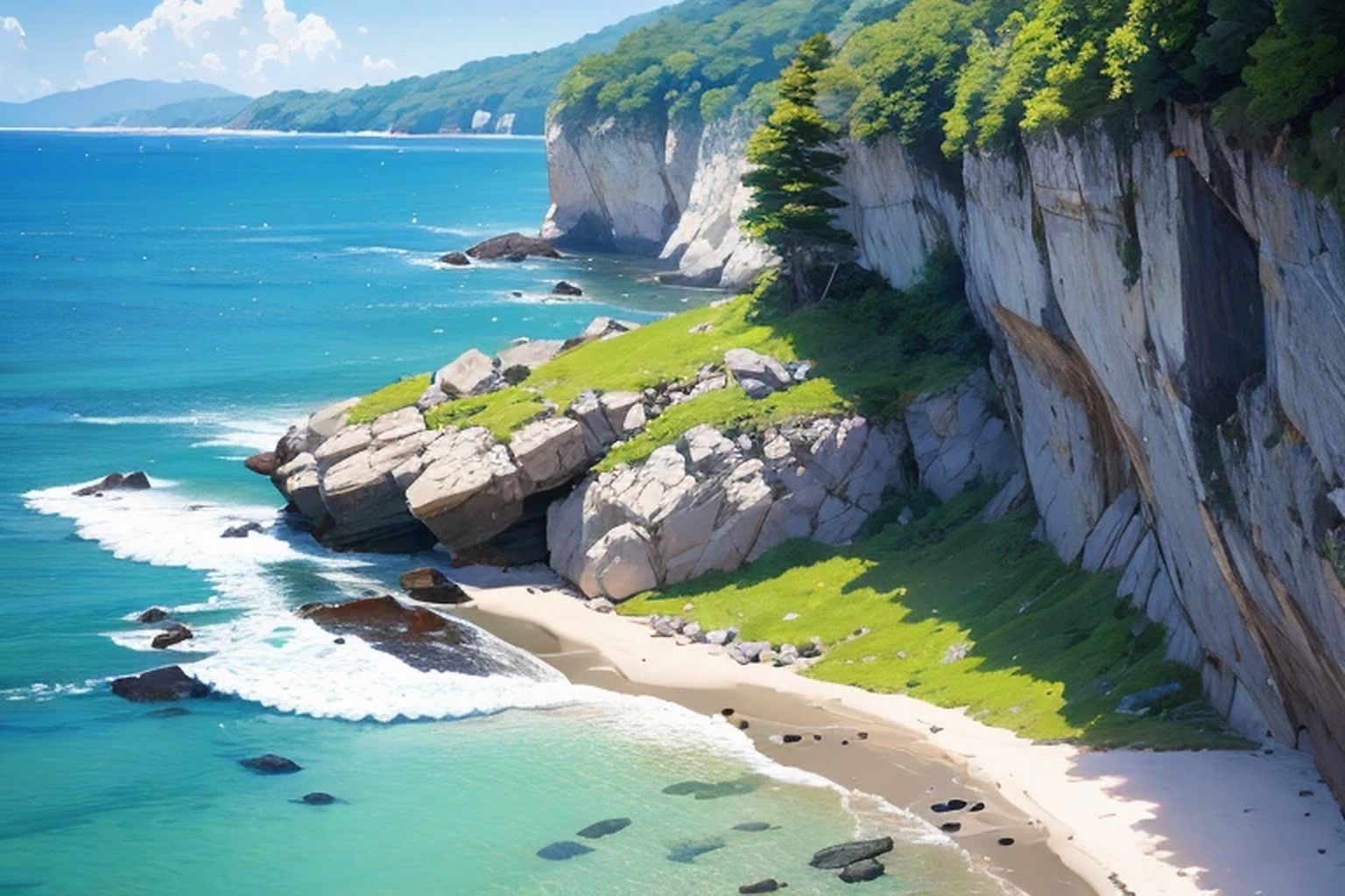 岩場・崖  背景素材 - サンプル画像 3