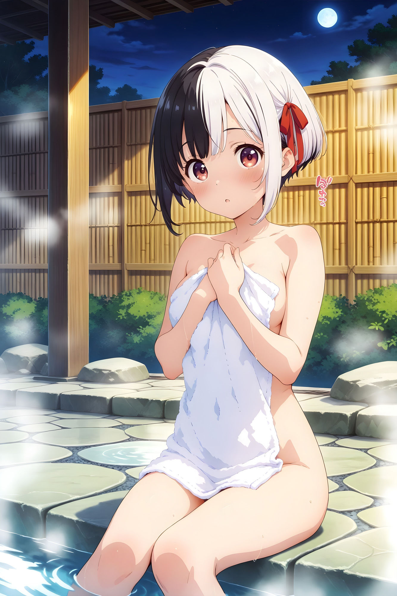 混浴温泉で同級生たちにエッチなイタズラ♪ - サンプル画像 7