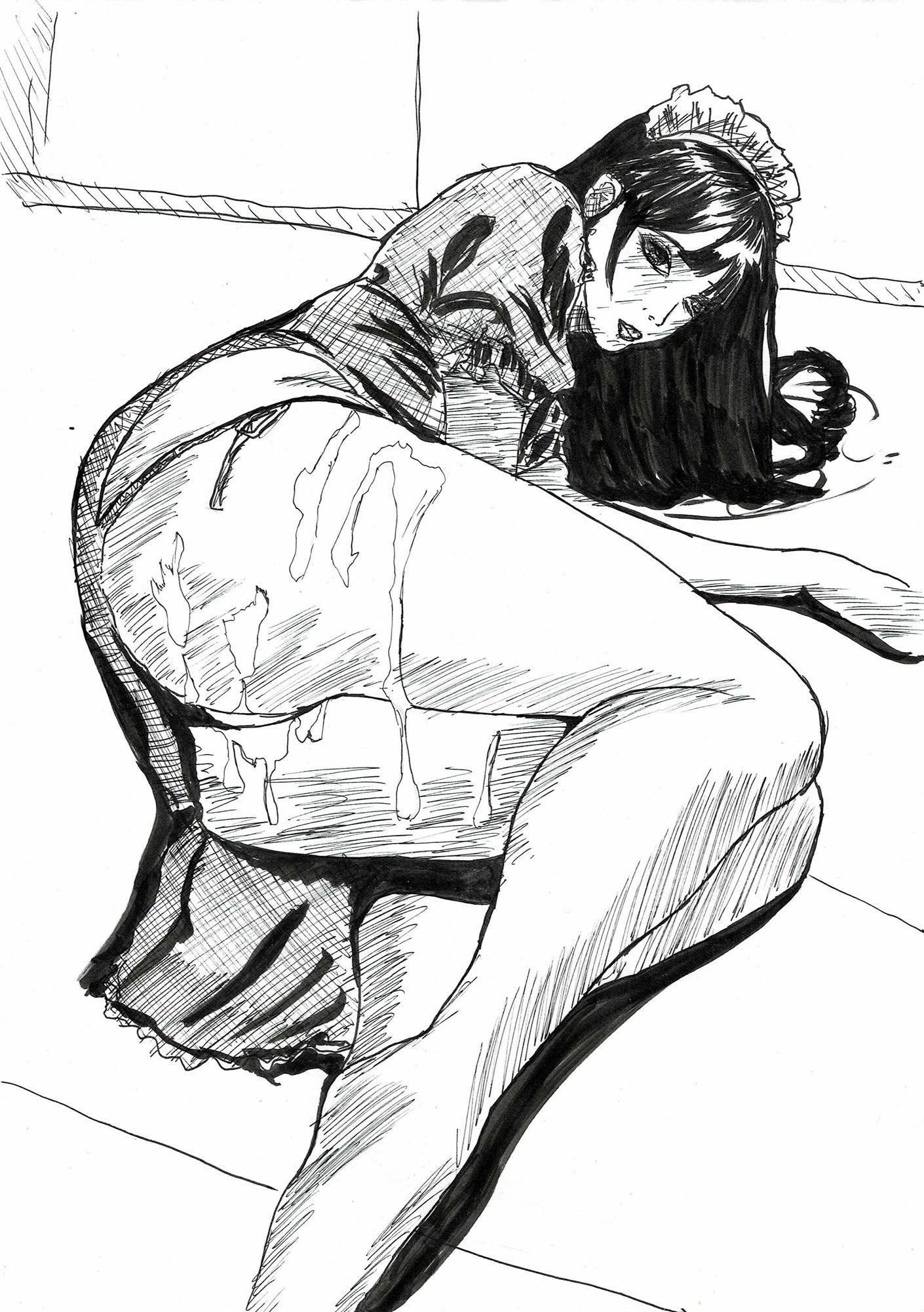 ストラグル美少女アナログイラスト集 - サンプル画像 2