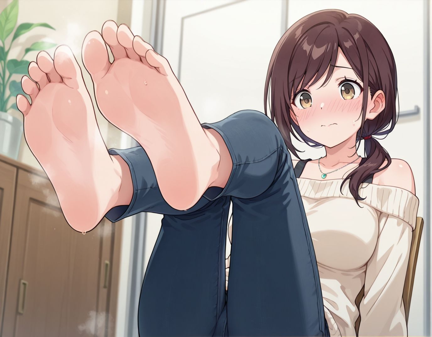 【187枚】水梨和香のエロい足コキで大量射精したいっ！【オリジナル】［187 photos］ I want to ejaculate a lot with Honoka Mizunashi erotic footjob！ ［Original］ - サンプル画像 5