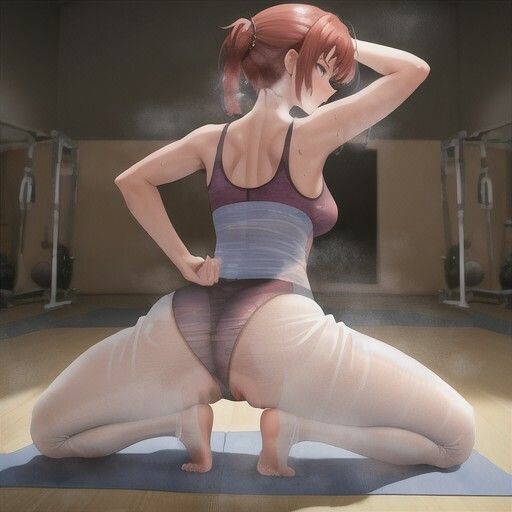 スッケスケ！？エロフィットネスクラブ  赤髪ちゃん編 - サンプル画像 3