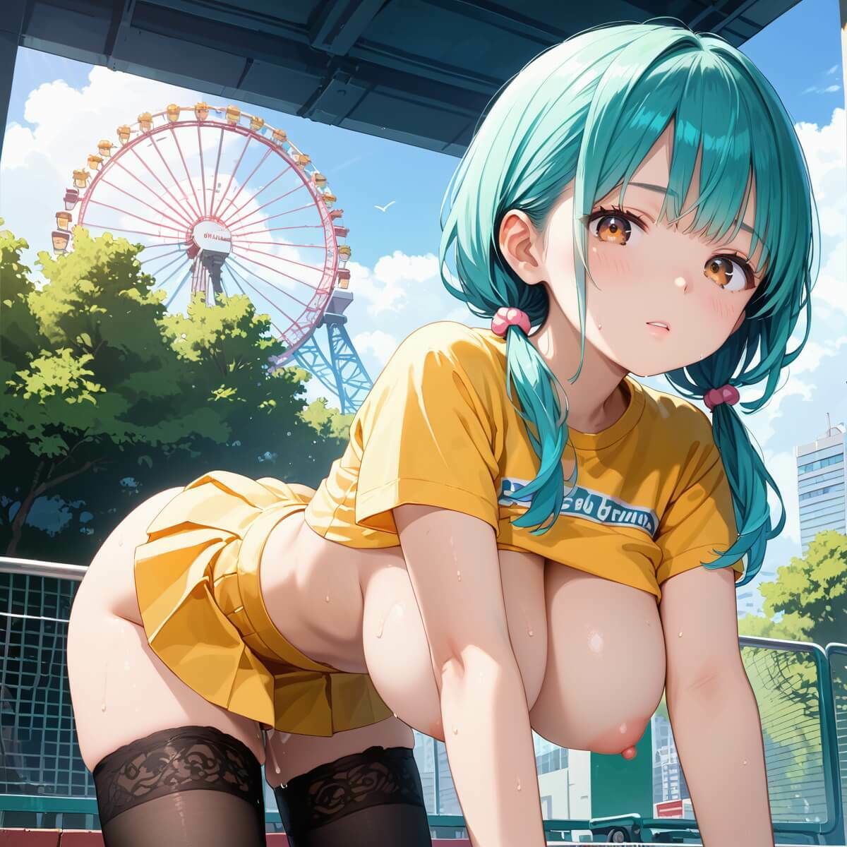 私服の彼女に我慢できません！遊園地デートでエッチ三昧！！5【厳選CG225枚収録】 - サンプル画像 2