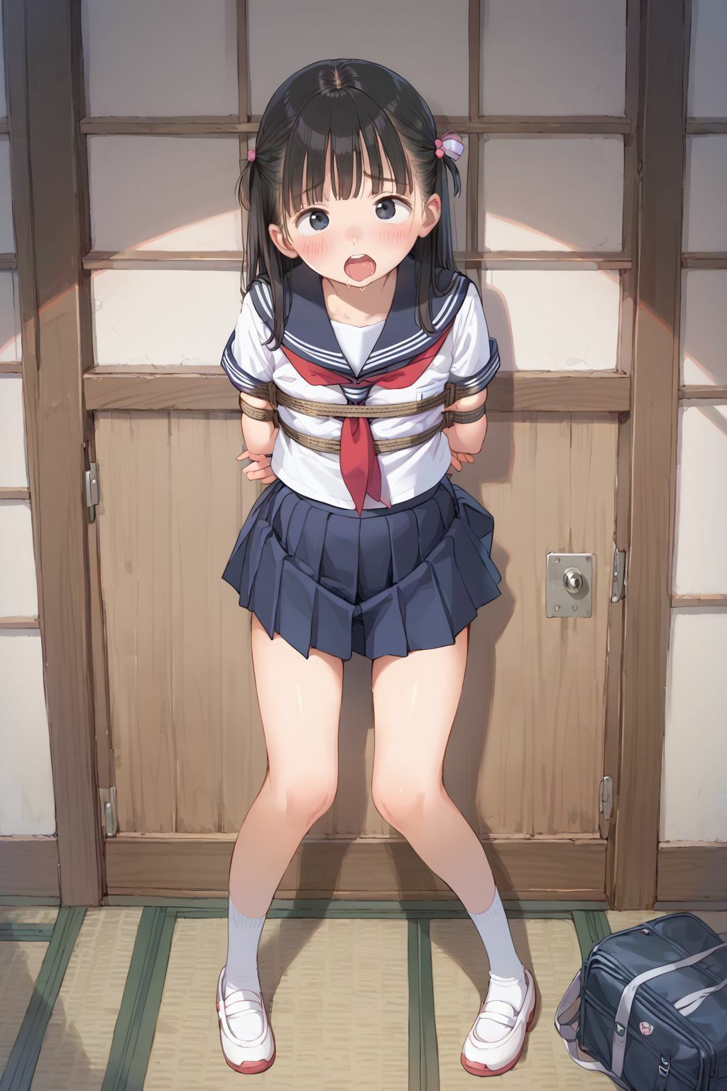 緊縛調教ちっぱい少女 - サンプル画像 7