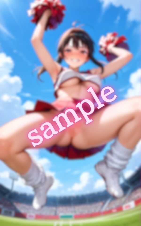 チアガールのノーパンミニスカ姿に発情してしまう画像集 - サンプル画像 3