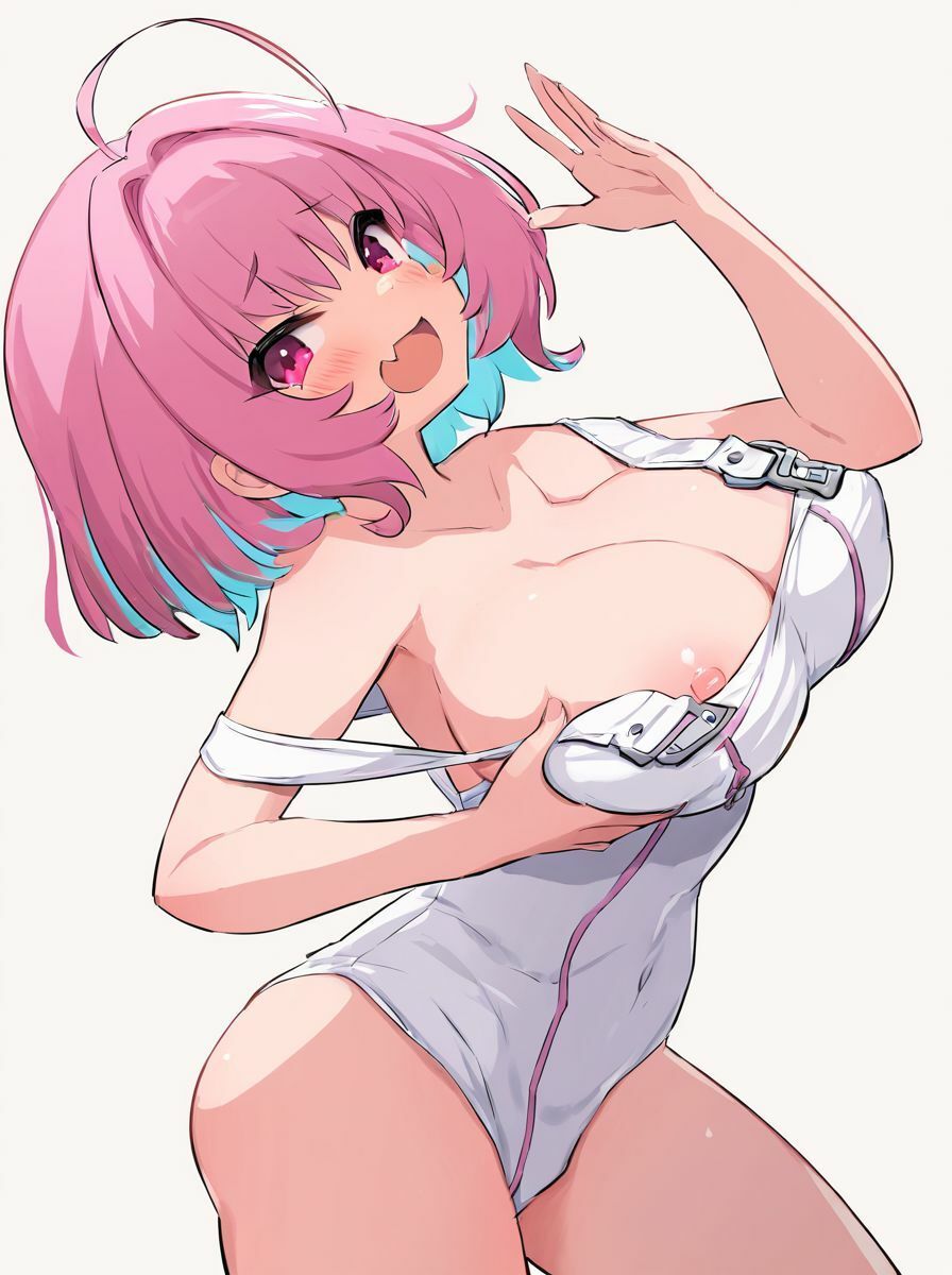 デカムチピンクちゃん 〜純白のレオタードを纏って〜 - サンプル画像 4