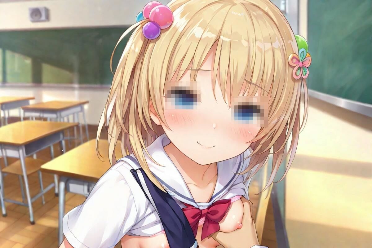 放課後の教室で  触れ合う2人 - サンプル画像 3
