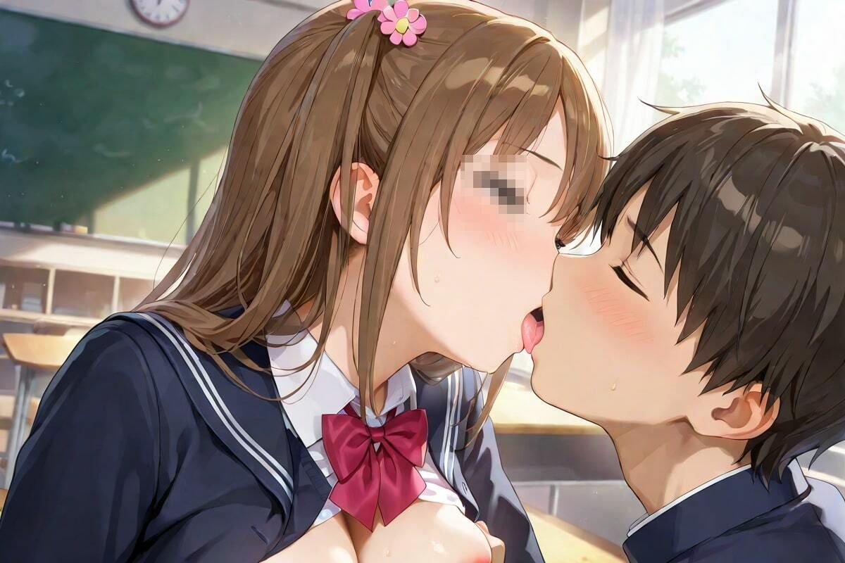 制服のまま  キスと快感が止まらない - サンプル画像 2
