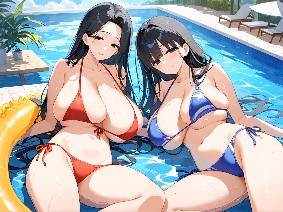 南国バカンス中に出会った爆乳人妻とヤリまくり！ - サンプル画像 1