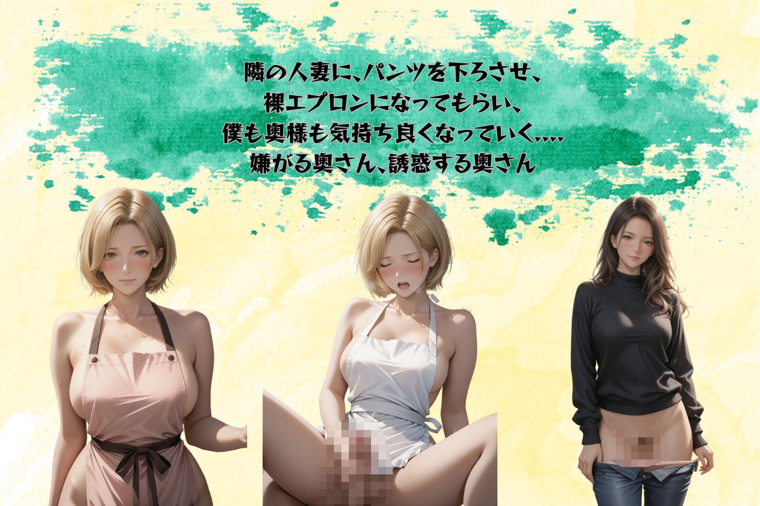 隣の人妻を押し倒す - サンプル画像 2