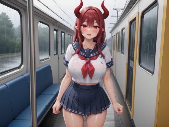 悪魔を電車の中で集団レ●プ - サンプル画像 1