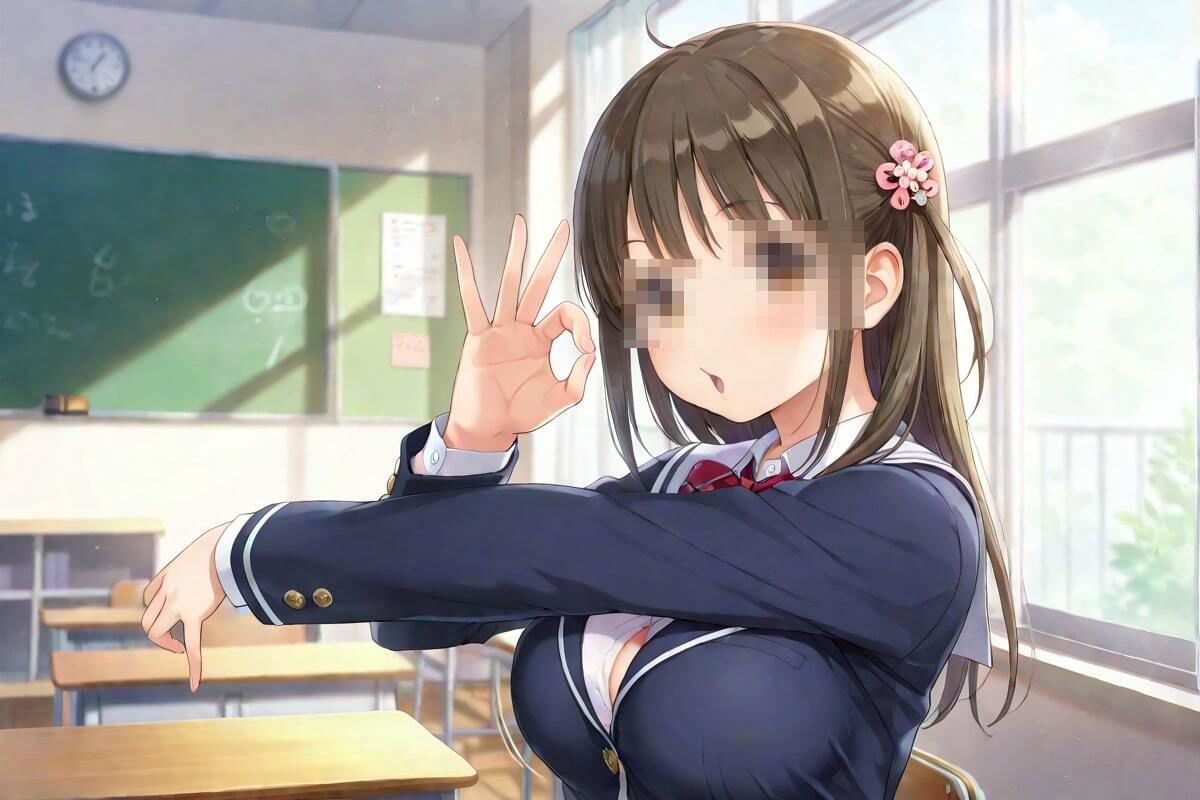 教室でこっそり  私の合図わかるよね？ - サンプル画像 2