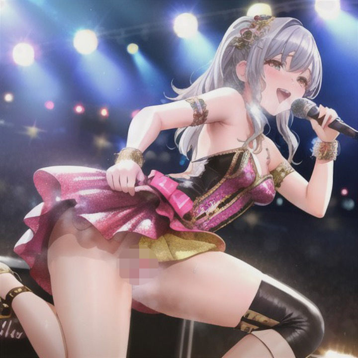 （裏）人気アイドルのエロライブ  銀髪ちゃん編 - サンプル画像 3