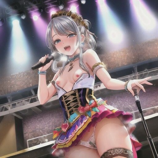 （裏）人気アイドルのエロライブ  銀髪ちゃん編 - サンプル画像 4