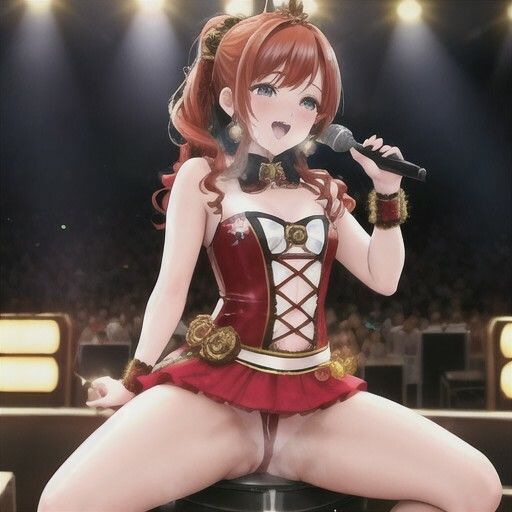 （裏）人気アイドルのエロライブ  赤髪ちゃん編 - サンプル画像 2