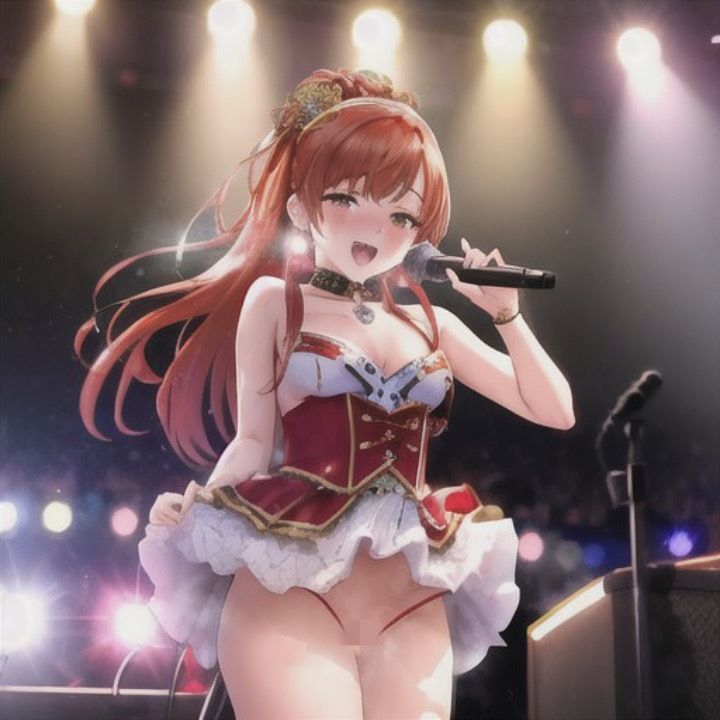 （裏）人気アイドルのエロライブ  赤髪ちゃん編 - サンプル画像 4