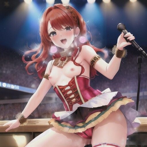 （裏）人気アイドルのエロライブ  赤髪ちゃん編 - サンプル画像 5