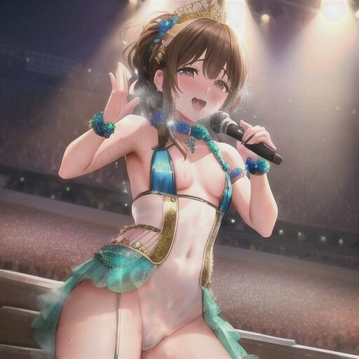 （裏）人気アイドルのエロライブ  茶髪ちゃん編 - サンプル画像 1