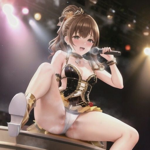 （裏）人気アイドルのエロライブ  茶髪ちゃん編 - サンプル画像 2