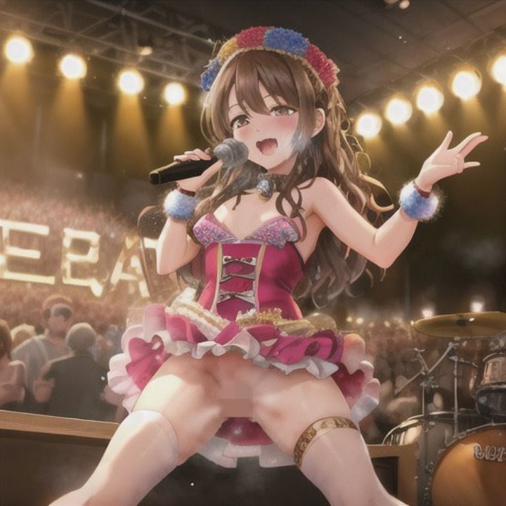 （裏）人気アイドルのエロライブ  茶髪ちゃん編 - サンプル画像 3