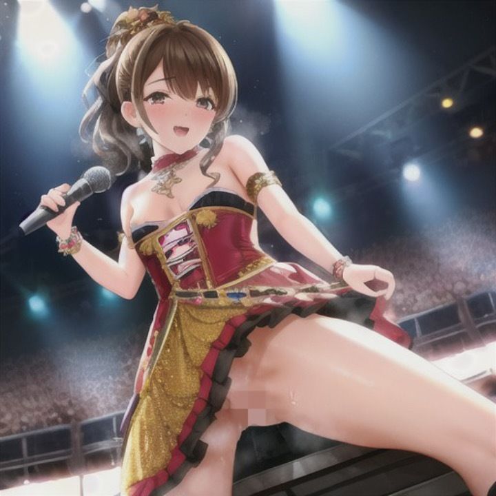 （裏）人気アイドルのエロライブ  茶髪ちゃん編 - サンプル画像 4